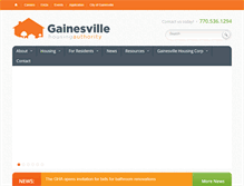 Tablet Screenshot of gainesvillehousing.org